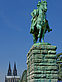 Foto Reiterstatue vor dem Kölner Dom