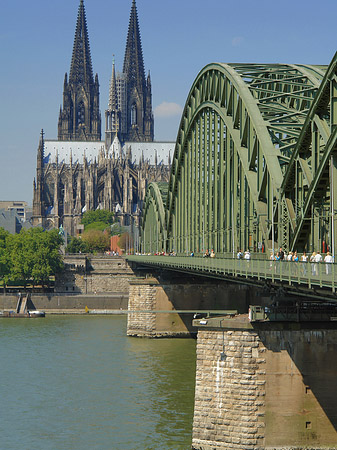 Foto Hohenzollernbrücke am Kölner Dom