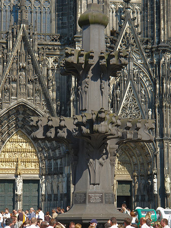 Kreuzblume vor dem Kölner Dom