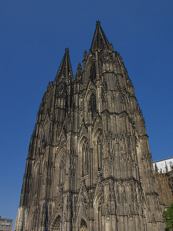 Foto Touristen tummeln sich vor Kölner Dom - Köln