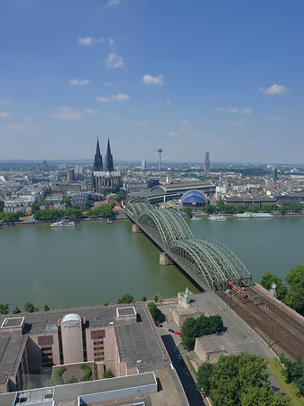 Hohenzollernbrücke und Kölner Dom