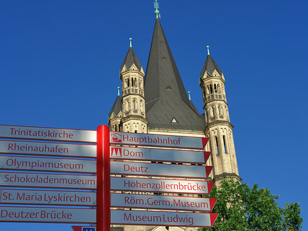 Schild vor Groß St.Martin Foto 