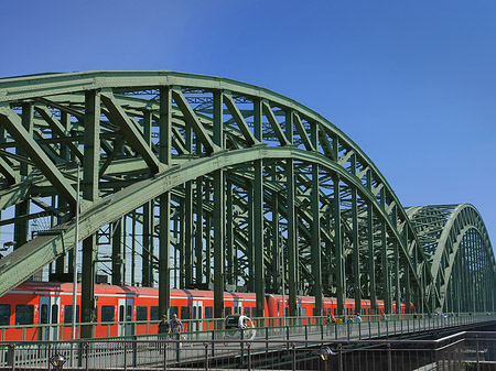 Fotos Hohenzollernbrücke mit Zug | Köln