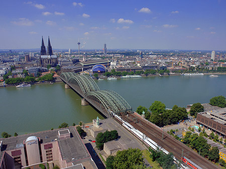 Foto Hohenzollernbrücke und Kölner Dom