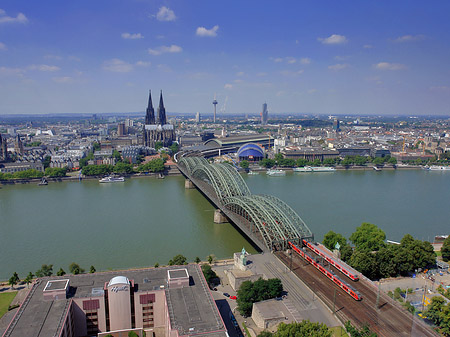 Hohenzollernbrücke und Kölner Dom Foto 